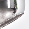 Koyoto Lampadaire Chrome, Noir, 1 lumière