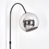 Koyoto Lampadaire Chrome, Noir, 1 lumière