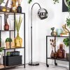 Koyoto Lampadaire Chrome, Noir, 1 lumière