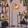 Koyoto Lampadaire Chrome, Noir, 1 lumière
