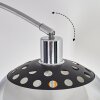 Baloca Lampadaire Chrome, Noir, 1 lumière