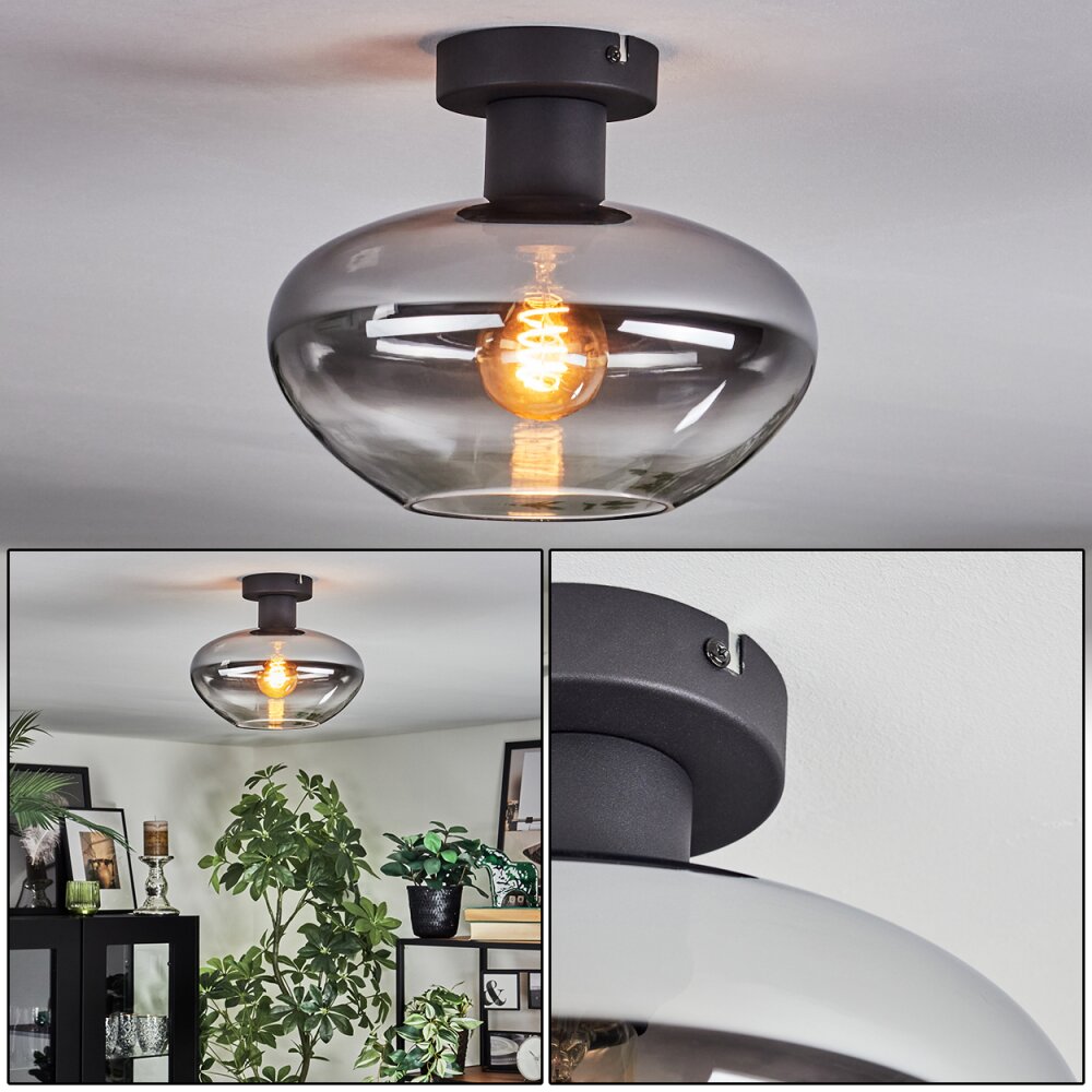 Mertola Plafonnier Clair, Fumé, 1 lumière main product photo