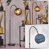 Koyoto Lampadaire Chrome, Noir, 1 lumière