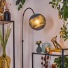 Koyoto Lampadaire Chrome, Noir, 1 lumière