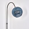 Koyoto Lampadaire Chrome, Noir, 1 lumière