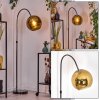 Koyoto Lampadaire Chrome, Noir, 1 lumière