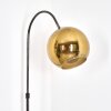 Koyoto Lampadaire Chrome, Noir, 1 lumière
