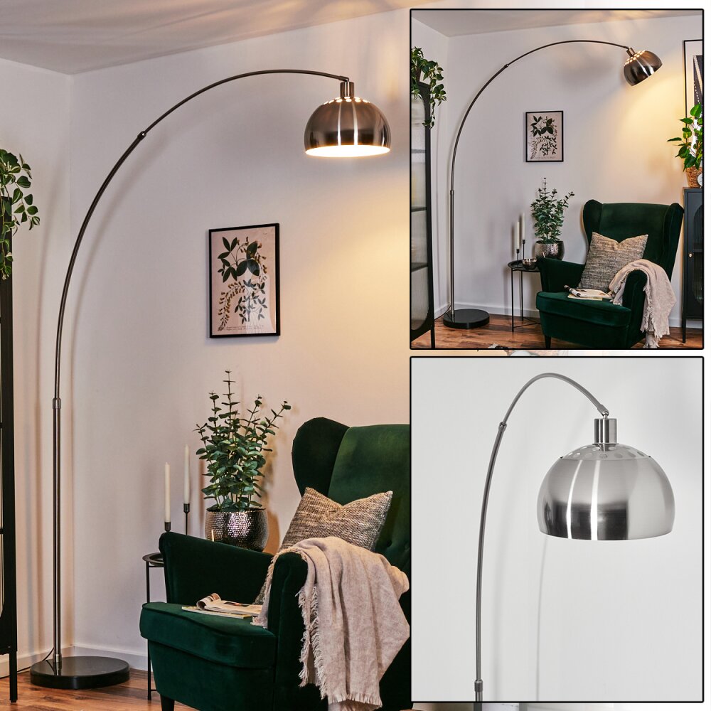 Baloca Lampadaire Nickel mat, Noir, 1 lumière main product photo