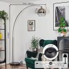 Baloca Lampadaire Nickel mat, Noir, 1 lumière