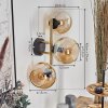 Koyoto Boule lumineuse, Applique murale Or, Noir, 3 lumières