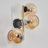 Koyoto Boule lumineuse, Applique murale Or, Noir, 3 lumières
