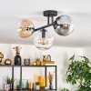 Gastor Plafonnier, Boule lumineuse Ambre, Clair, Fumé, 3 lumières