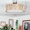 Foggia Plafonnier Nickel mat, 3 lumières