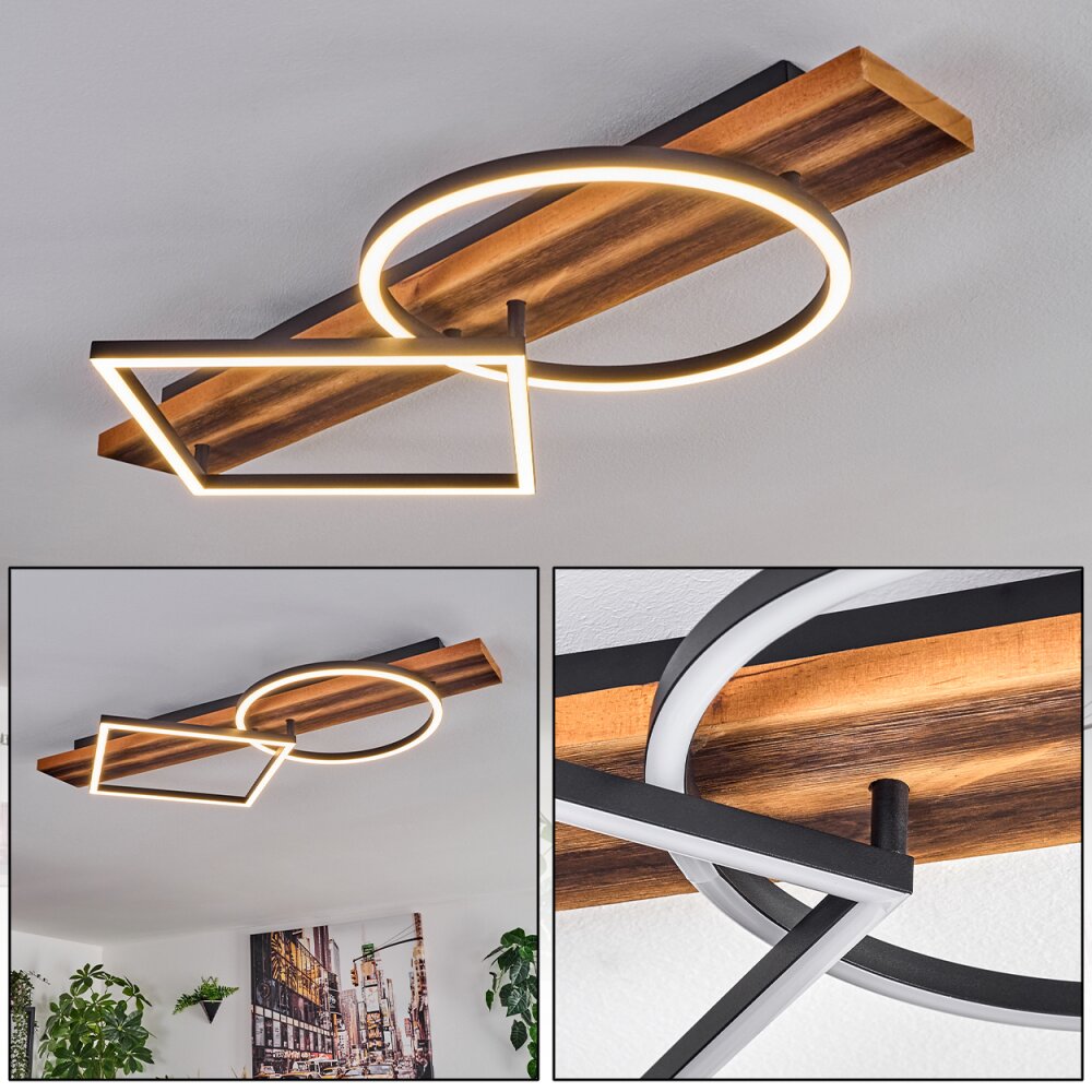 Pompu Plafonnier LED Écru, Noir, 1 lumière main product photo