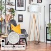 Soungou Lampadaire Chrome, Écru, 1 lumière