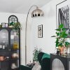 Baloca Lampadaire Nickel mat, Noir, 1 lumière