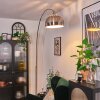 Baloca Lampadaire Nickel mat, Noir, 1 lumière