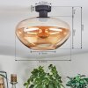 Mertola Plafonnier Ambre, 1 lumière