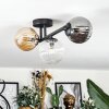 Chehalis Plafonnier, Boule lumineuse Ambre, Clair, Fumé, 3 lumières