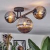 Chehalis Plafonnier, Boule lumineuse Fumé, 3 lumières