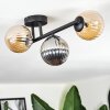 Chehalis Plafonnier, Boule lumineuse Ambre, Fumé, 3 lumières