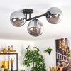 Gastor Plafonnier, Boule lumineuse Fumé, 3 lumières