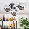 Gastor Plafonnier, Boule lumineuse Chrome, Fumé, 3 lumières