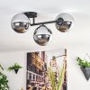 Gastor Plafonnier, Boule lumineuse Chrome, Fumé, 3 lumières