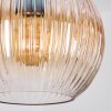 Koyoto Suspension, Boule lumineuse, Suspension grappe Ambre, Clair, Fumé, 5 lumières