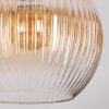 Koyoto Suspension, Boule lumineuse, Suspension grappe Ambre, Clair, Fumé, 5 lumières
