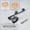 Chehalis Plafonnier, Boule lumineuse Ambre, 3 lumières