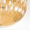 Chehalis Plafonnier, Boule lumineuse Ambre, Fumé, 3 lumières