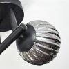 Chehalis Plafonnier, Boule lumineuse Ambre, Fumé, 3 lumières