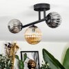 Chehalis Plafonnier, Boule lumineuse Ambre, Fumé, 3 lumières