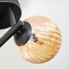 Chehalis Plafonnier, Boule lumineuse Ambre, Fumé, 3 lumières