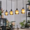 Fanhaes Suspension, Suspension Chrome, Fumé, 4 lumières