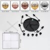 Ripoll Suspension, Boule lumineuse, Suspension grappe Chrome, Or, Clair, Cuivré, Fumé, 5 lumières