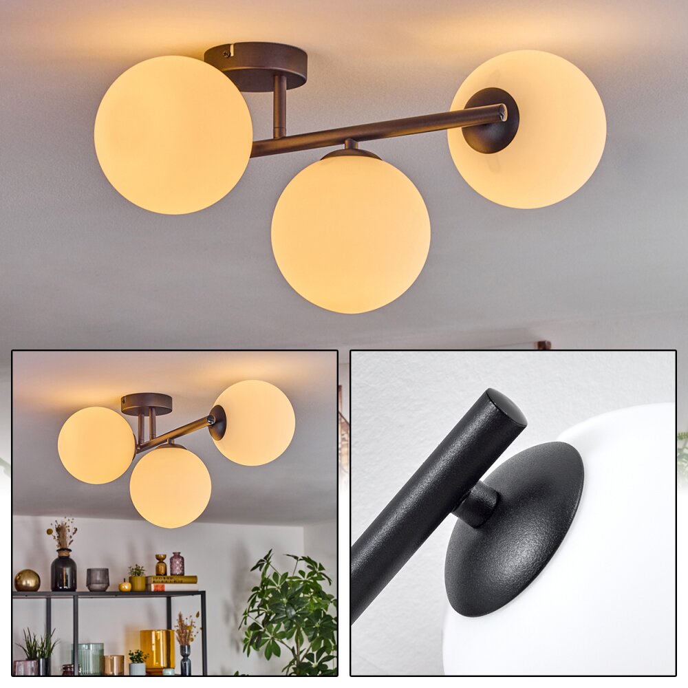 Gastor Plafonnier, Boule lumineuse Blanc, 3 lumières main product photo