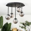 Chehalis Plafonnier, Boule lumineuse Fumé, 5 lumières