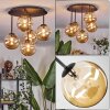Chehalis Plafonnier, Boule lumineuse Ambre, 5 lumières