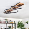 Pompu Plafonnier LED Bois foncé, Noir, 1 lumière