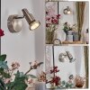 Firan Applique murale, Spot mural LED Chrome, Nickel mat, 1 lumière