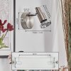 Firan Applique murale, Spot mural LED Chrome, Nickel mat, 1 lumière