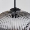 Ripoll Suspension, Boule lumineuse, Suspension grappe Ambre, Clair, Fumé, 5 lumières