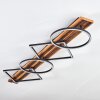 Pompu Plafonnier LED Bois foncé, Noir, 1 lumière