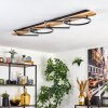 Pompu Plafonnier LED Bois clair, Noir, 1 lumière