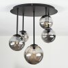 Chehalis Plafonnier, Boule lumineuse Fumé, 5 lumières
