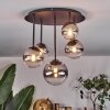 Chehalis Plafonnier, Boule lumineuse Clair, Fumé, 5 lumières