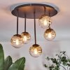 Chehalis Plafonnier, Boule lumineuse Ambre, Clair, 5 lumières