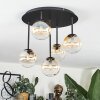 Chehalis Plafonnier, Boule lumineuse Ambre, Clair, 5 lumières